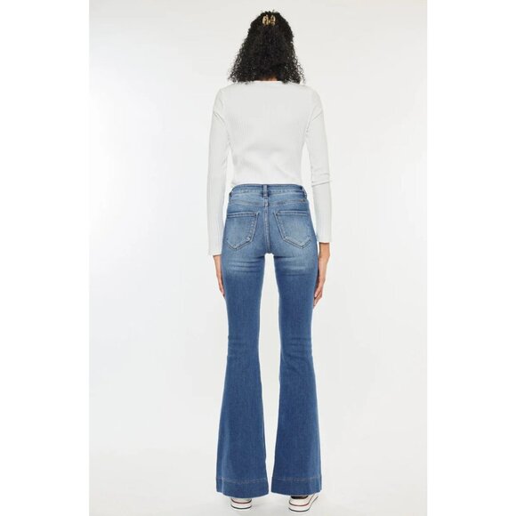 KanCan Women's Roxanne High Rise Flare Jeans Medium Wash - Sz 15/31 - NWT - Picture 3 of 8